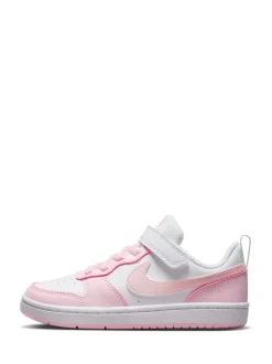 Blanc/Rose - Nike Baskets Junior Court Borough Low Recraft