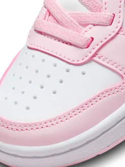 Blanc/Rose - Nike Baskets Junior Court Borough Low Recraft