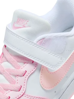 Blanc/Rose - Nike Baskets Junior Court Borough Low Recraft