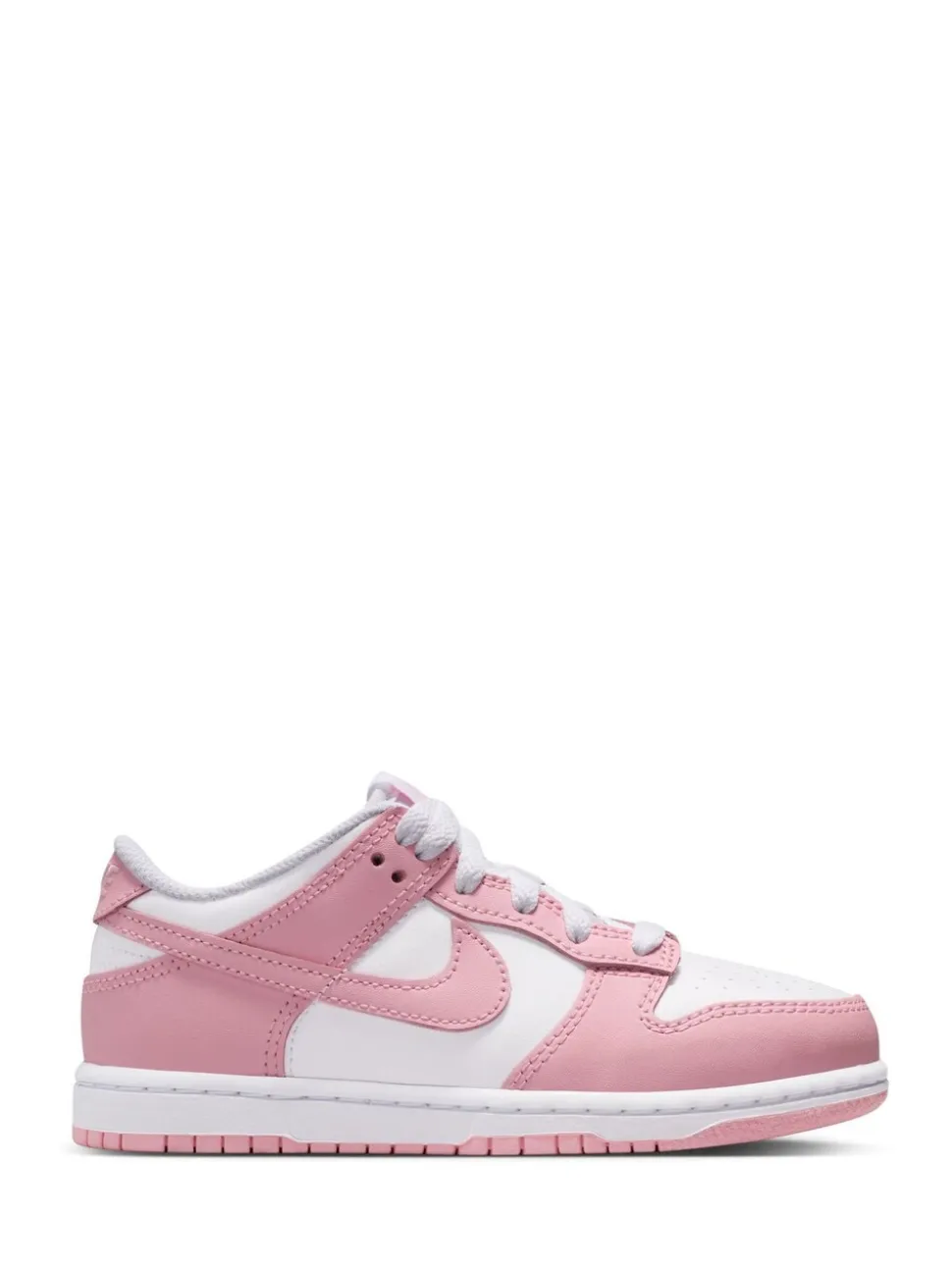 Blanc/rose doux moyen - Nike Junior Dunk Low Trainers
