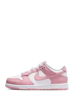 Blanc/rose doux moyen - Nike Junior Dunk Low Trainers