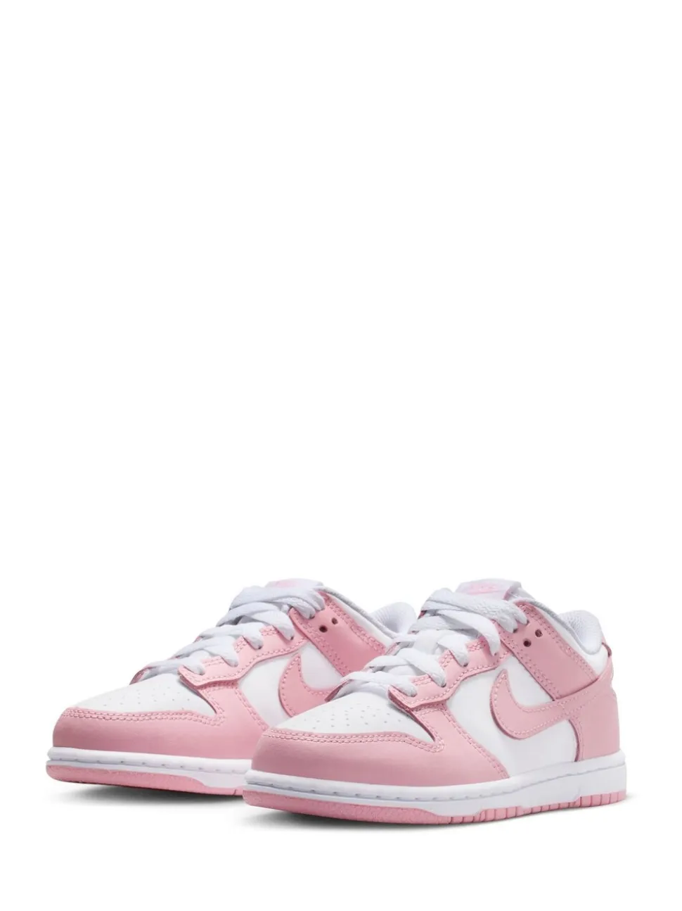 Blanc/rose doux moyen - Nike Junior Dunk Low Trainers