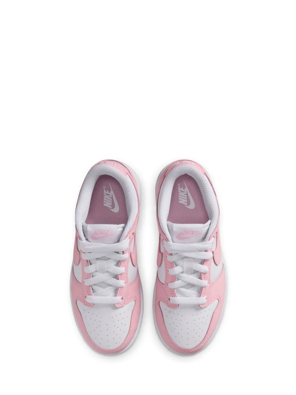 Blanc/rose doux moyen - Nike Junior Dunk Low Trainers
