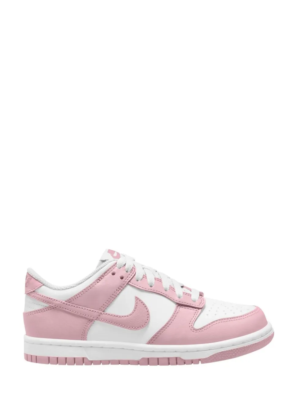 Blanc/rose doux moyen - Nike Youth Dunk Low Trainers