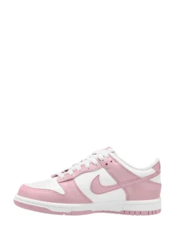 Blanc/rose doux moyen - Nike Youth Dunk Low Trainers