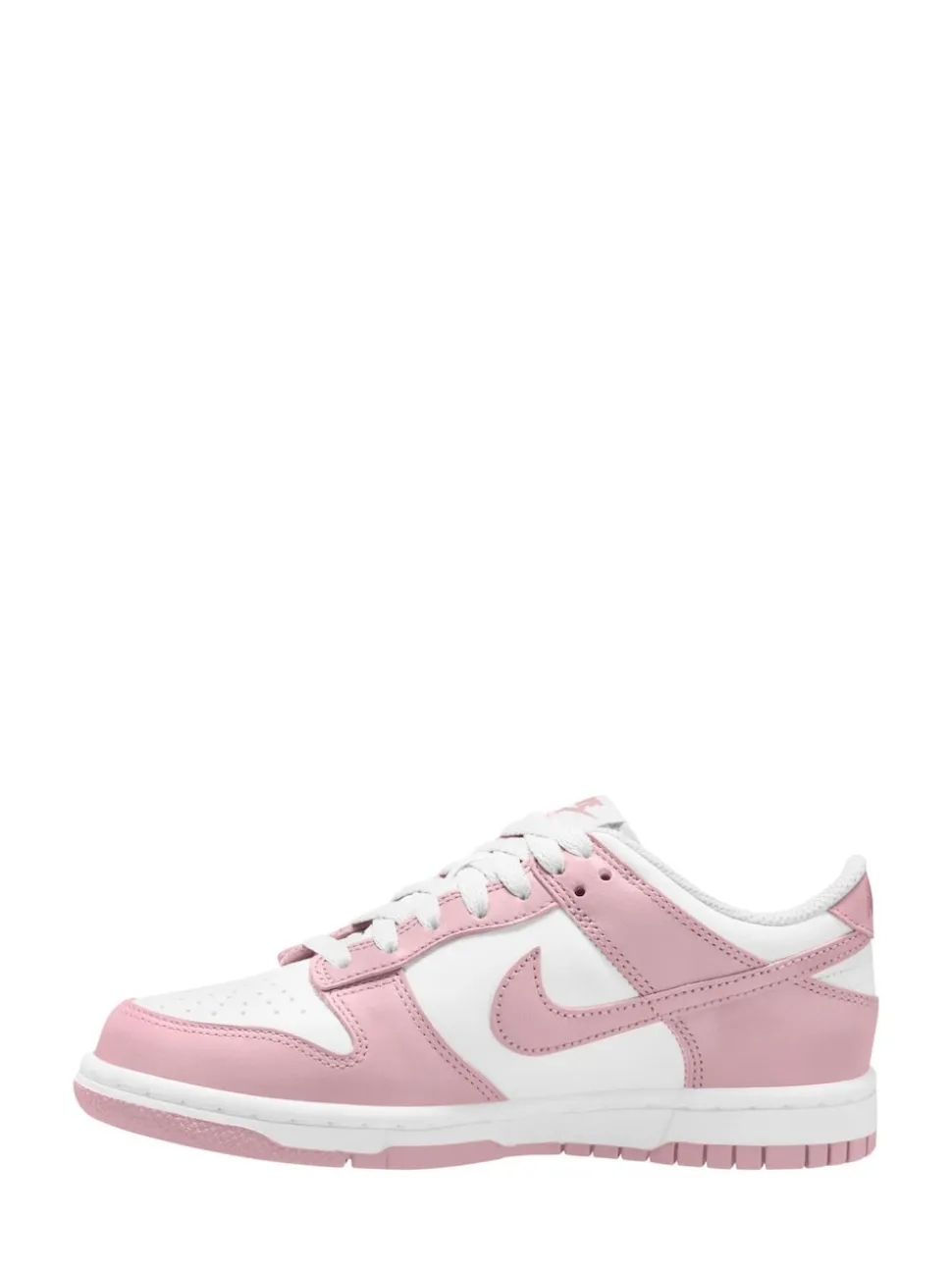 Blanc/rose doux moyen - Nike Youth Dunk Low Trainers