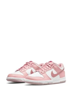 Blanc/rose pâle - Nike Youth Dunk Low Trainers
