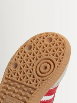 Blanc/rouge/gris - Baskets Adidas Original Samba OG Comfort Closure à Dentelles élastiques