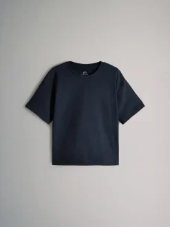 Blanc/rouge/vert/bleu marine - The Set lot de 4 t-shirts oversize en coton à manches courtes