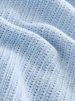 Bleu - 100% Coton Texturé Manches courtes Polos tricotés (3-16ans) (3-16ans)