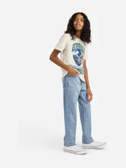 Bleu - Abercrombie & Fitch Jean coupe large