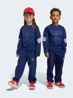 Bleu - adidas Marvel Spider-Man sweat et joggings petits enfants ensemble