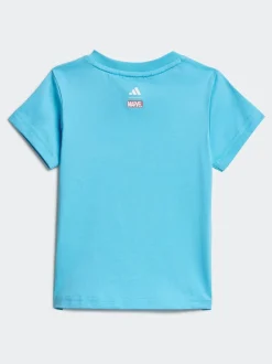 Bleu - adidas Marvel Spider-Man 100% Ensemble t-shirt short en coton