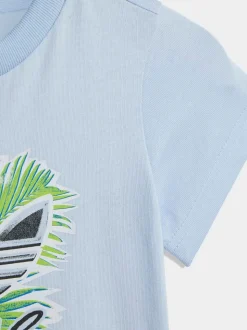 Bleu - adidas Originals Graphic T-Shirt and Shorts Infant Set