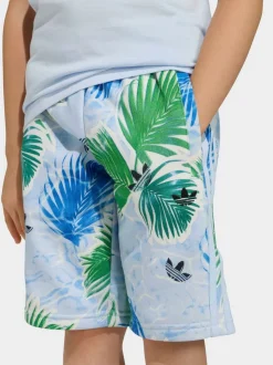 Bleu - adidas Originals Graphic T-Shirt and Shorts Little Kids Set