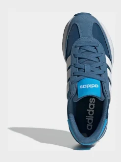 Bleu - adidas Run 70s 2.0 Baskets Dentelle Junior