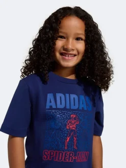 Bleu - adidas T-shirt Marvel Spider-Man Little Kids