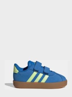Bleu - adidas Vl Cour 3.0 Baskets bébé à crochets et boucles