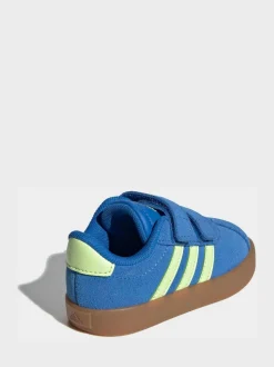 Bleu - adidas Vl Cour 3.0 Baskets bébé à crochets et boucles