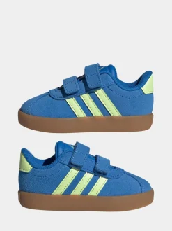 Bleu - adidas Vl Cour 3.0 Baskets bébé à crochets et boucles