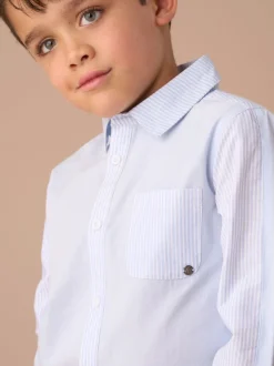 Bleu - Angel & Rocket Chase Orange Couleur Block Smart 100% Coton Chemises