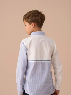 Bleu - Angel & Rocket Hank Rayure Block 100Chemises % coton texturé