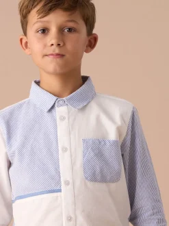 Bleu - Angel & Rocket Hank Rayure Block 100Chemises % coton texturé