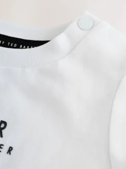 Bleu - Baker by Ted Baker ensemble 3 pièces t-shirt et pantalon matelassé