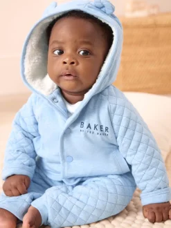 Bleu - Baker by Ted Baker ensemble 3 pièces t-shirt et pantalon matelassé