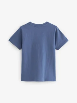 Bleu - Baker by Ted Baker 100{T-shirt en coton