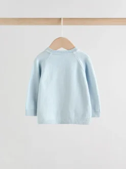 Bleu - Bébé en coton tricoté 100% Cardigans 2 Lot (0mois-3ans)