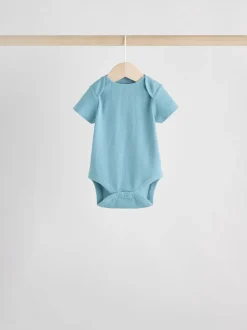 Bleu - Bébé Manches courtes Bodysuits 5 Pack