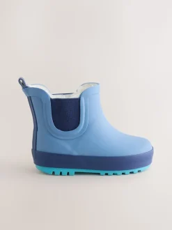 Bleu - Bottines en caoutchouc avec doublure chaude