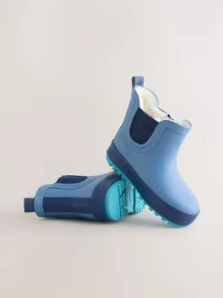 Bleu - Bottines en caoutchouc avec doublure chaude