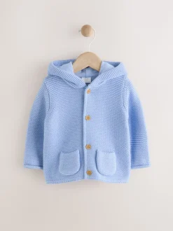 Bleu - Cardigan tricoté pour bébé (0mths-2yrs)