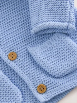 Bleu - Cardigan tricoté pour bébé (0mths-2yrs)