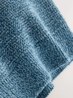 Bleu - Cardigans Texture zippé en maille (3-16ans)