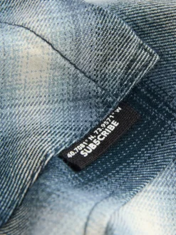 Bleu à carreaux ombre - Manches courtes Shirt (3-16yrs)