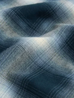 Bleu à carreaux ombre - Manches courtes Shirt (3-16yrs)