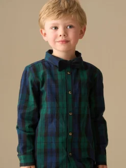 Bleu - Chemise Angel & Rocket Camden brossée avec Nœud papillon