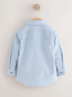 Bleu - Chemise Character brodée de Noël à manches longues (3mois-7ans)