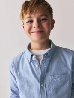 Bleu - Chemise Oxford Superdry