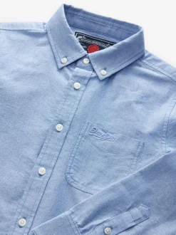 Bleu - Chemise Oxford Superdry