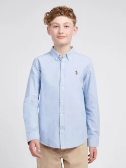 Bleu - Chemise Oxford U.S. Polo Assn Garçons
