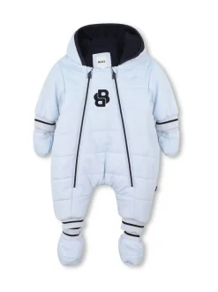 Bleu - Combinaison de ski à capuche avec logo BOSS