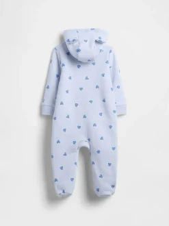 Bleu - Combinaison une pièce à logo Gap imprimé cœur (0-12mois)