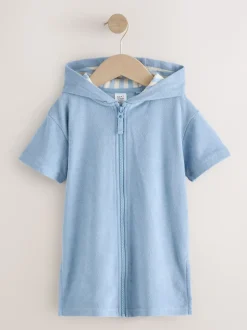 Bleu - Couverture zippée en éponge (3mois7ans)