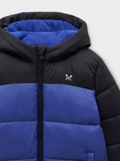 Bleu - Doudoune d’épaisseur moyenne Crew Clothing Color-block