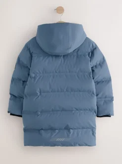 Bleu - Doudoune imperméable à Gamme longue doublée de polaire (3-17ans)