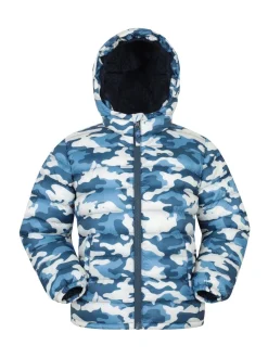 Bleu - Doudoune Mountain Warehouse Seasons imperméable doublée de fausse fourrure